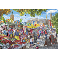 thumb-Market Day in Norwich - jigsaw puzzle of 1000 pieces-1