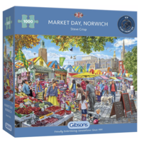 thumb-Market Day in Norwich - jigsaw puzzle of 1000 pieces-2