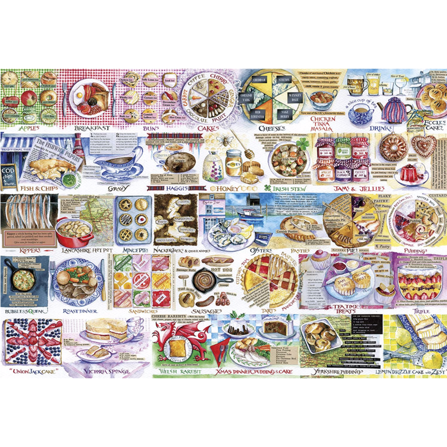 Pork Pies and Puddings - jigsaw puzzle of 1000 pieces-2