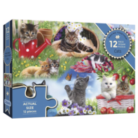 thumb-Cats - jigsaw puzzle of 12 XXL pieces-1