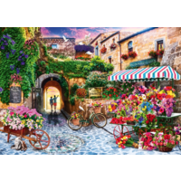 thumb-Le marché aux fleurs - puzzle de 1000 pièces-1