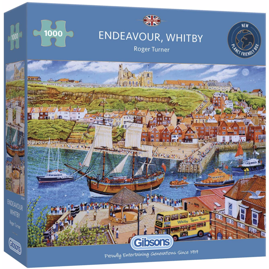 The Endeavour in Whitby - jigsaw puzzle of 1000 pieces-2