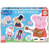 Educa 5 puzzeltjes van Peppa Pig - van 3 tot 5 stukjes