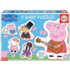 Educa 5 puzzles of Peppa Pig - from 3 to 5 pieces