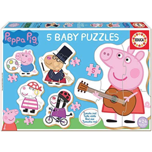  Educa 5 puzzles Peppa Pig - 3 à 5 pièces 