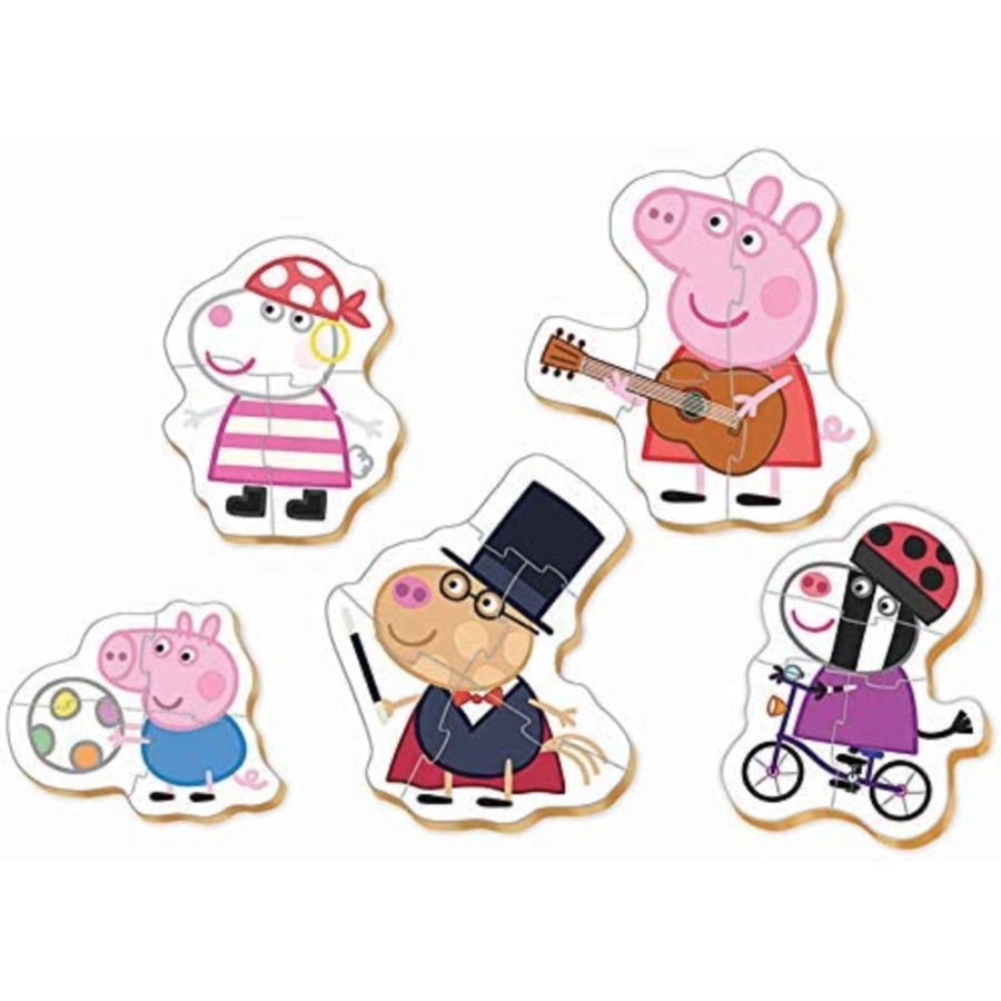 5 puzzles Peppa Pig - de 3 à 5 pièces-2