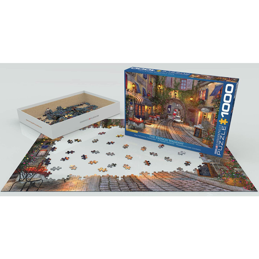 Rue piétonne Française - puzzle de 1000 pièces-3