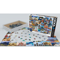 thumb-Globetrotter - World - Collage - 1000 pieces - jigsaw puzzle-3