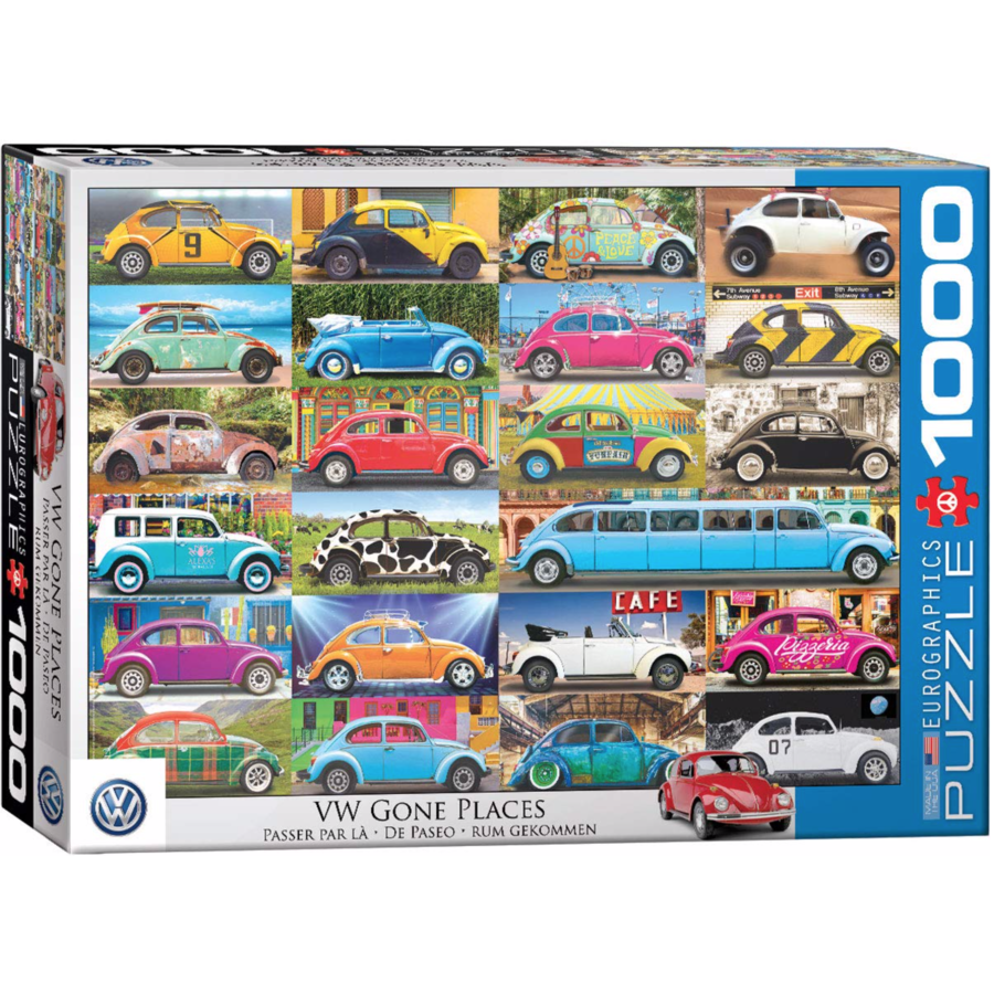 VW Beetle - Gone Places - 1000 pieces - jigsaw puzzle-1