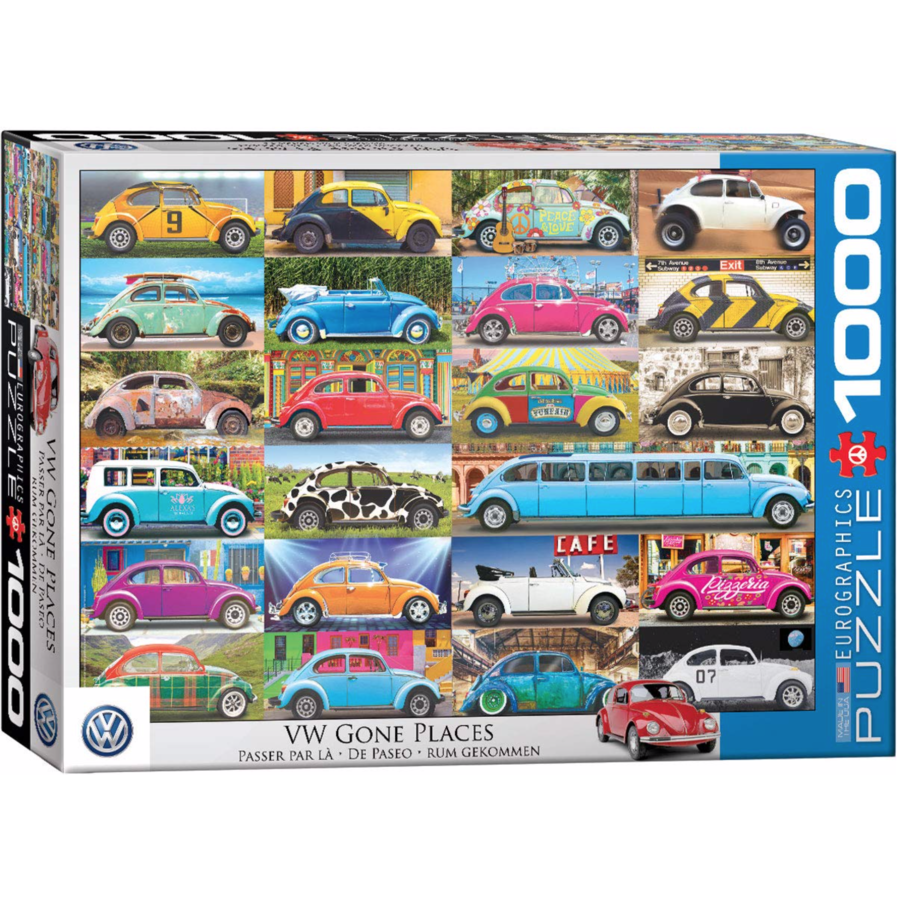 VW Beetle - Gone Places - puzzel van 1000 stukjes-1
