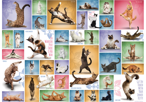  Eurographics Puzzles Yoga Cats - Collage - 1000 pieces 