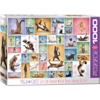 thumb-Yoga Cats - Collage - 1000 pieces - jigsaw puzzle-2