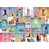 thumb-Yoga Dogs - Collage - puzzel van 1000 stukjes-1