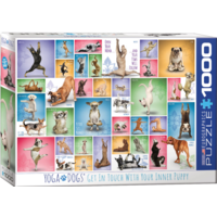 thumb-Yoga Dogs - Collage - 1000 pieces - jigsaw puzzle-2