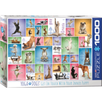 thumb-Yoga Dogs - Collage - puzzle de 1000 pièces-2