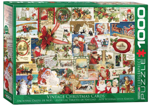  Eurographics Puzzles Vintage Christmas Cards - 1000 pieces 