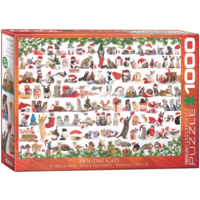 Kerstkatten - puzzel van 1000 stukjes