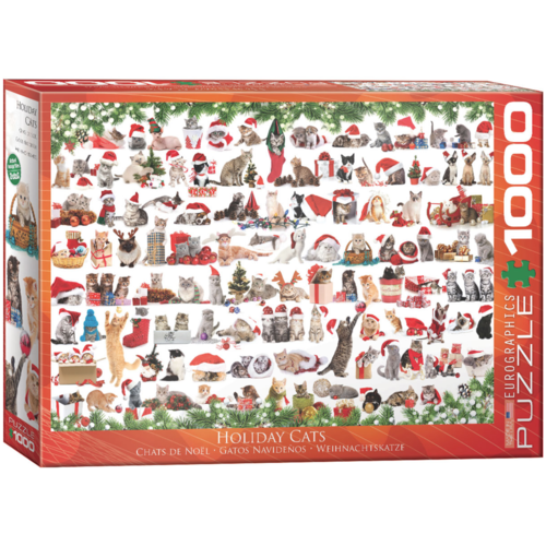  Eurographics Puzzles Kerstkatten - 1000 stukjes 