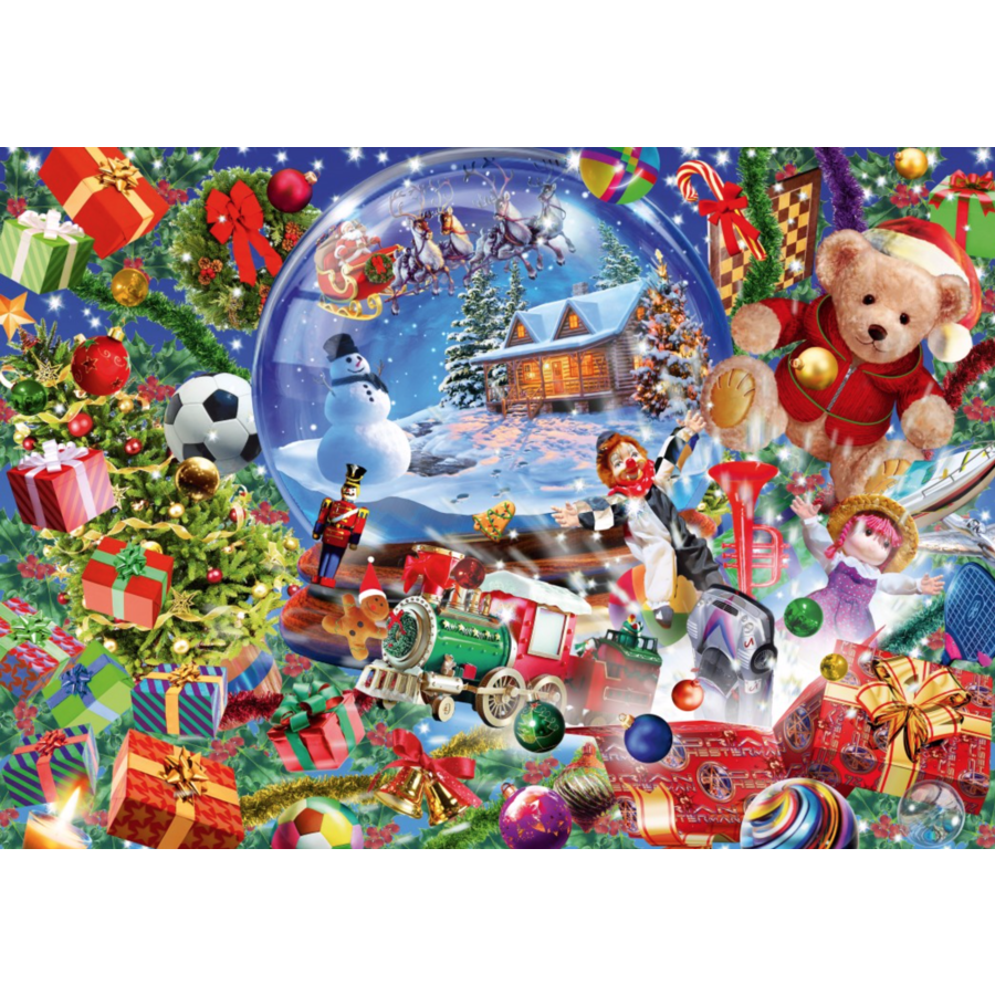 Globe de Noël - puzzle de 1000 pièces-1