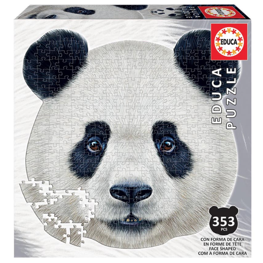 Panda - puzzle en forme de tête d'animal - puzzle de 353 pieces-1