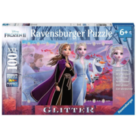 thumb-Disney Frozen - Glitter - puzzle of 100 pieces-1