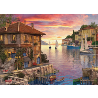 thumb-Mediterranean port - 1000 pieces - jigsaw puzzle-1