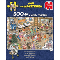 thumb-Réveillon du Nouvel An! -  Jan van Haasteren - puzzle de 500 pièces-2