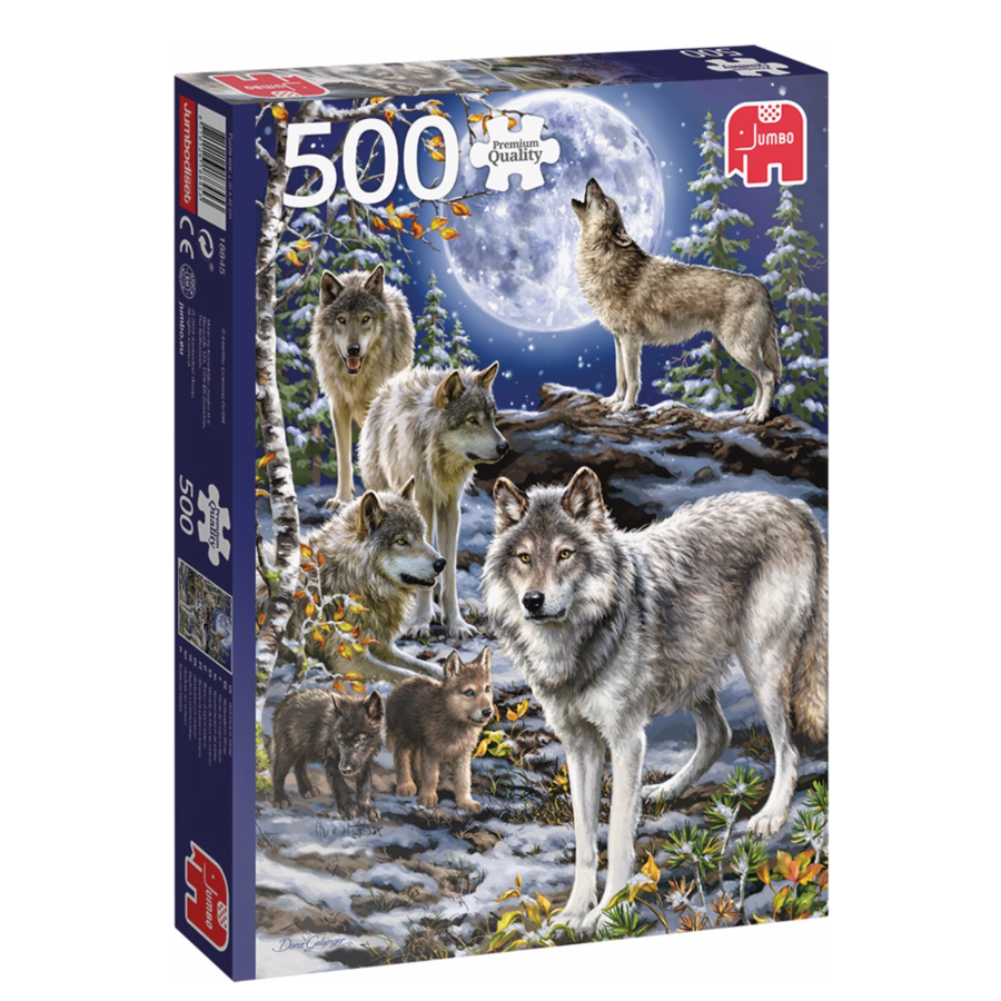 Les loups en hiver - puzzle de 500 pièces-1