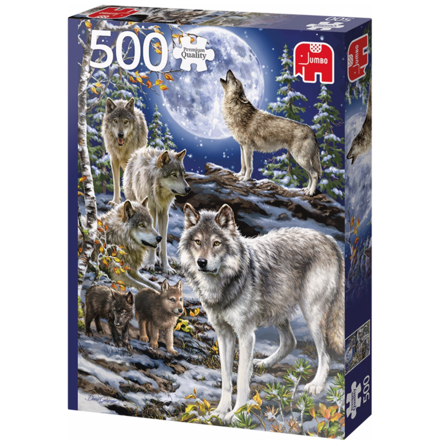 Les loups en hiver - puzzle de 500 pièces-2