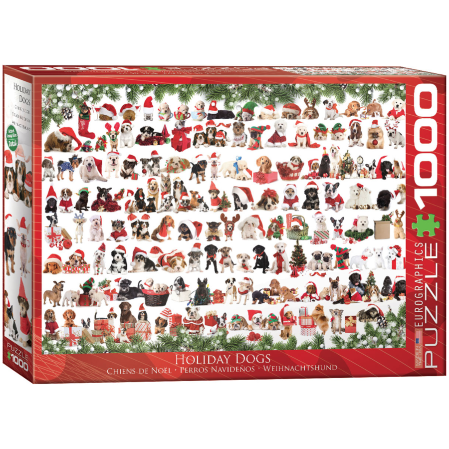 Holiday Dogs - 1000 pieces - jigsaw puzzle-1