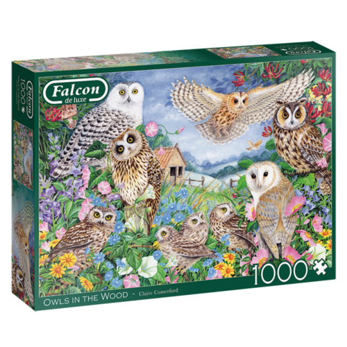  Falcon Owls in the Wood - 1000 pieces 