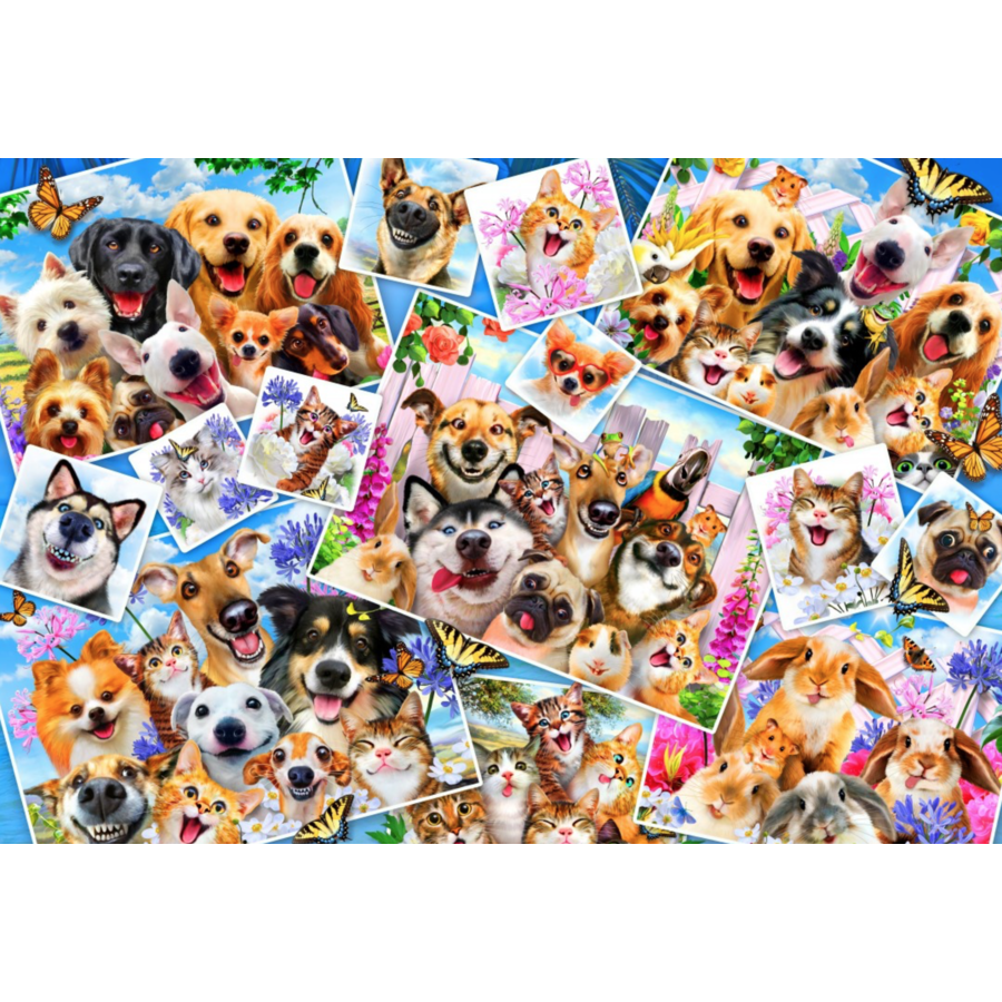 Selfie Pet Collage - puzzle of 260 pieces-1