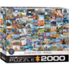 Eurographics Puzzles Globetrotter - Wereld - Collage - puzzel van 2000 stukjes