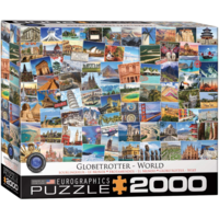 thumb-Globetrotter - World - Collage - 2000 pieces - jigsaw puzzle-1