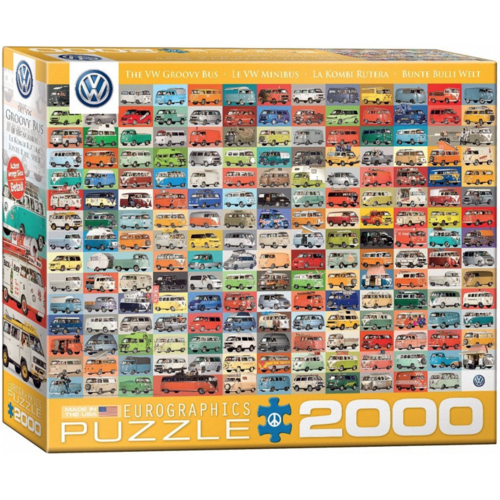  Eurographics Puzzles Volkswagen Groovy Bus - Collage - 2000 pièces 