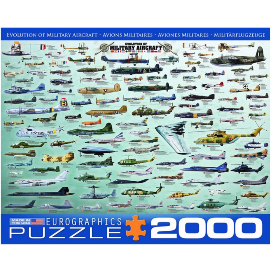 Military Aircraft - Collage - 2000 pieces - jigsaw puzzle-1