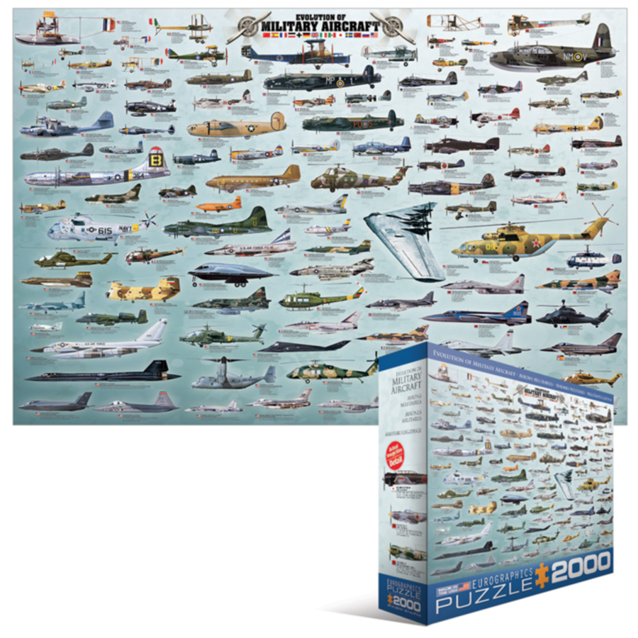 Avions Militaires - Collage - puzzle de 2000 pièces-2