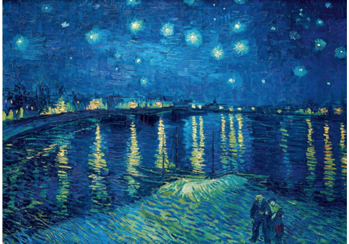10€03 sur Puzzle Adultes Jeu de Van Gogh Sky 1000 pièces intéressant - Bleu  - Puzzle - Achat & prix