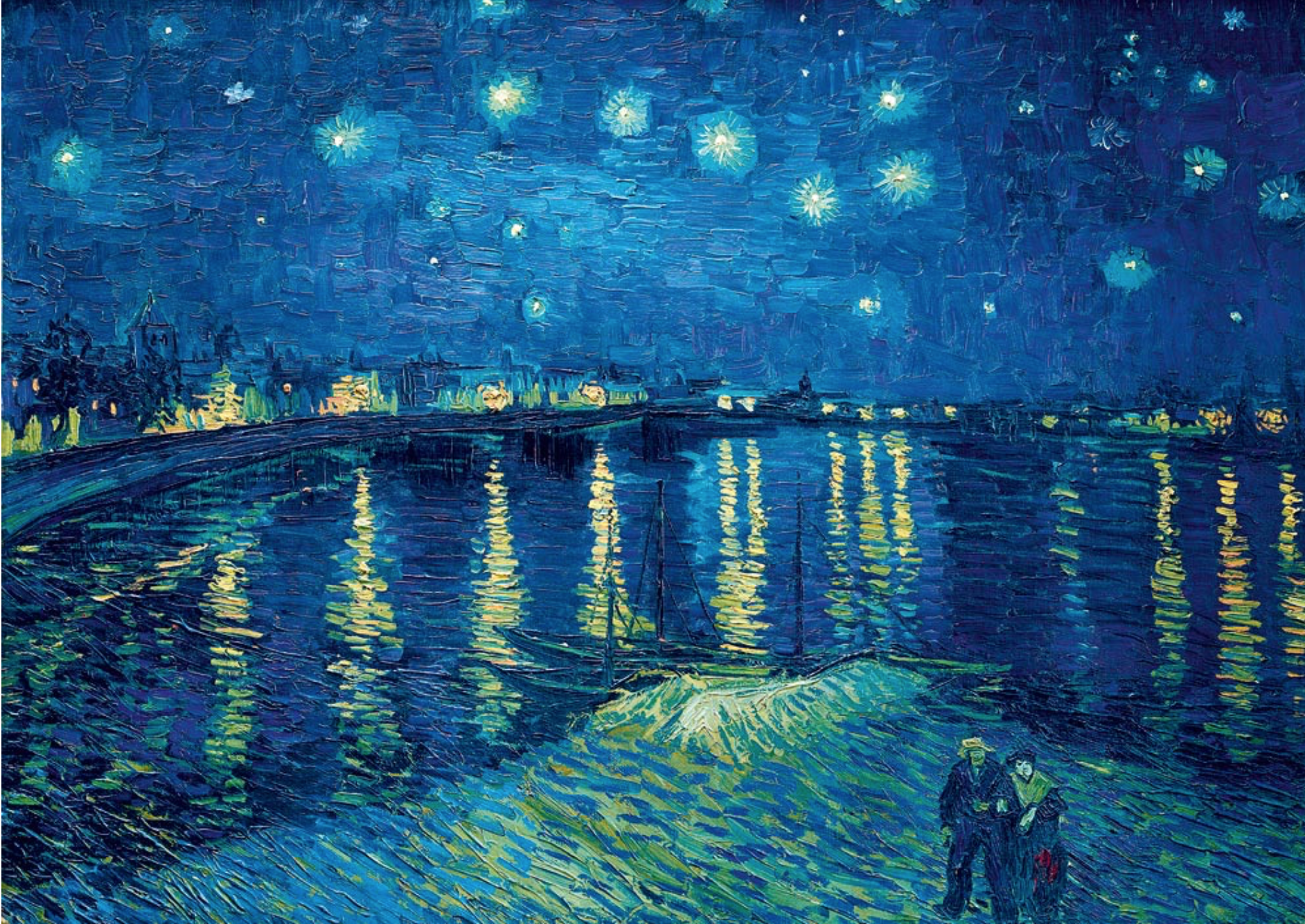 Puzzle d'art en bois, Nuit étoilée de Van Gogh 50 grosses pièces en bois