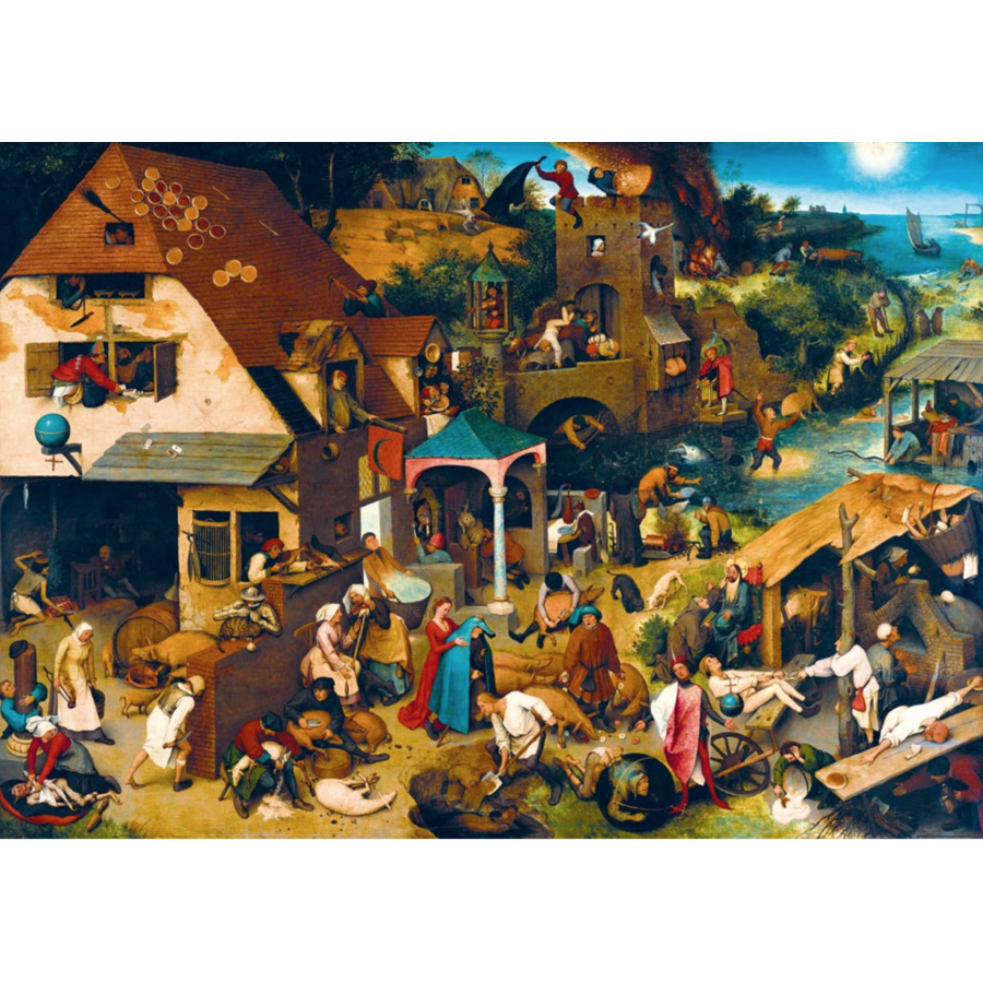 Pieter Bruegel - Proverbes néerlandais - 1000 pièces-1