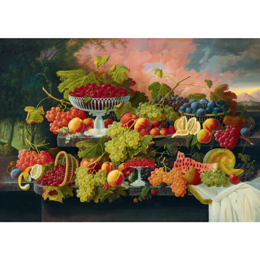 Severin Roesen - Nature morte aux fruits - 1000 pièces-1