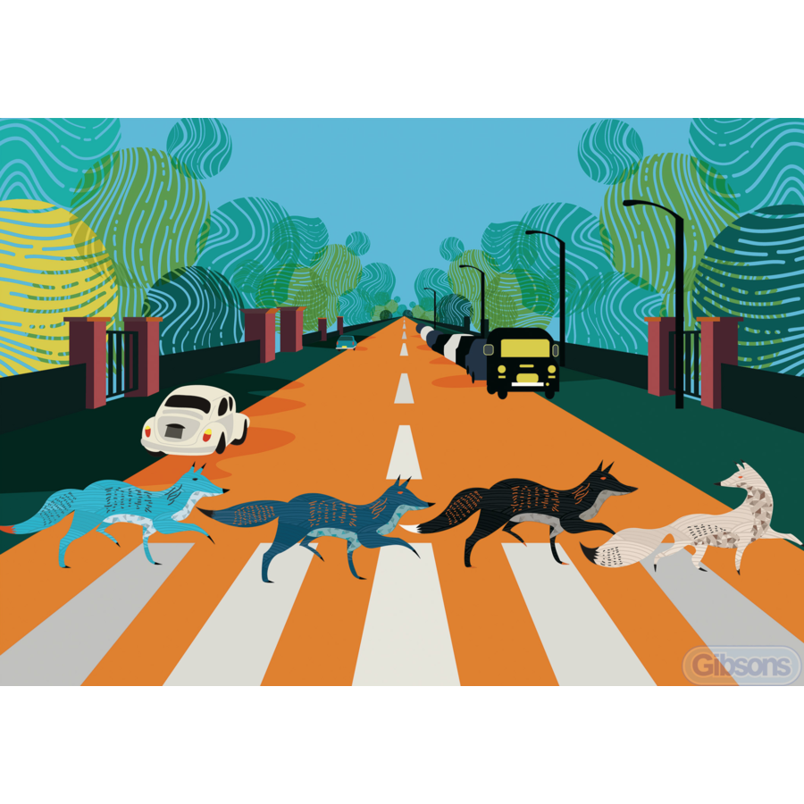 Abbey Road Foxes - puzzle de 500 pièces-1