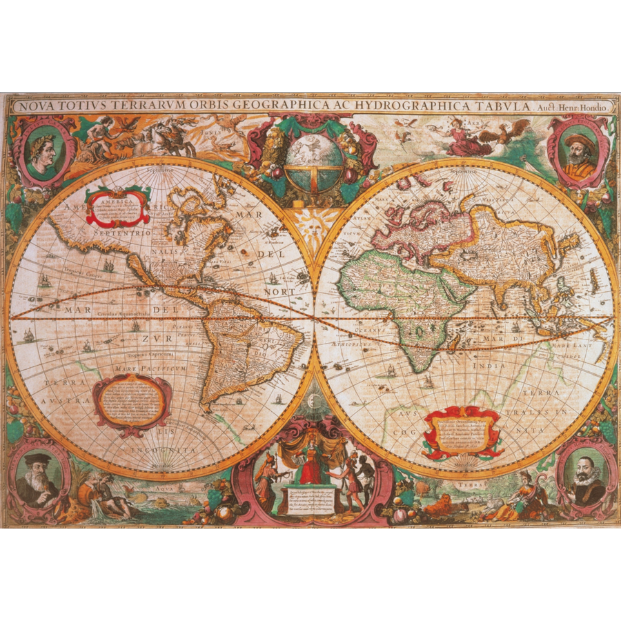 Antique World Map - puzzle de 1000 pièces-2