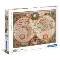 Antieke Wereldkaart - puzzel van 1000 stukjes