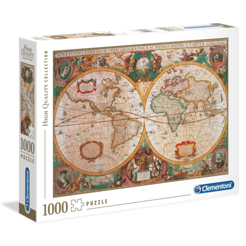  Clementoni Antique World Map - 1000 pièces 