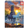 Educa Unicorns on the beach - jigsaw puzzle of 1000 pieces