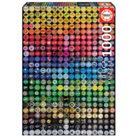 thumb-Collage of crown caps - jigsaw puzzle of 1000 pieces-1