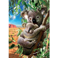 thumb-The Koala and his little one - jigsaw puzzle of 500 pieces-1