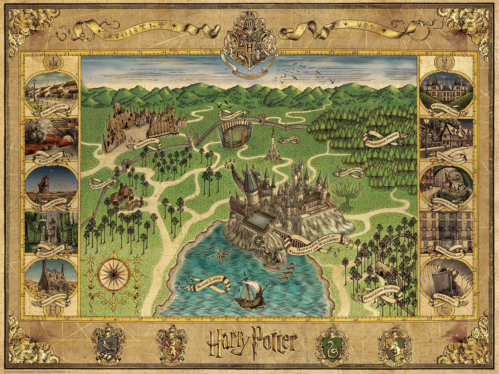 A Challenge of Wizardry: The Hogwarts Map Puzzle