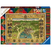 thumb-Harry Potter - Hogwarts Map - puzzle de 1500 pièces-1